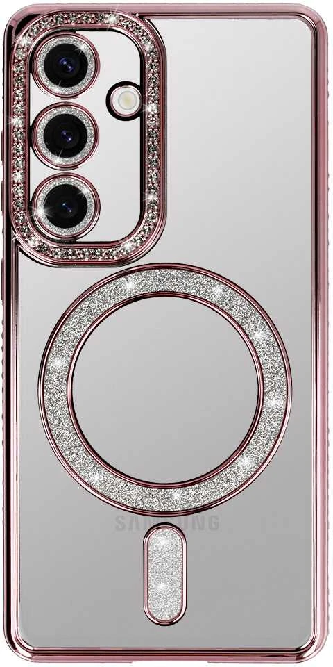 Fusion Accessories Topt Bling Magsafe dėklas skirtas Samsung Galaxy S25 Ultra rožinės spalvos