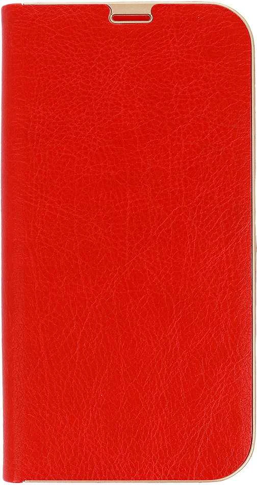 Fusion Accessories Topt Book dėklas su rėmeliu skirtas Huawei P8 Lite 2017/P9 Lite 2017 raudonos spalvos