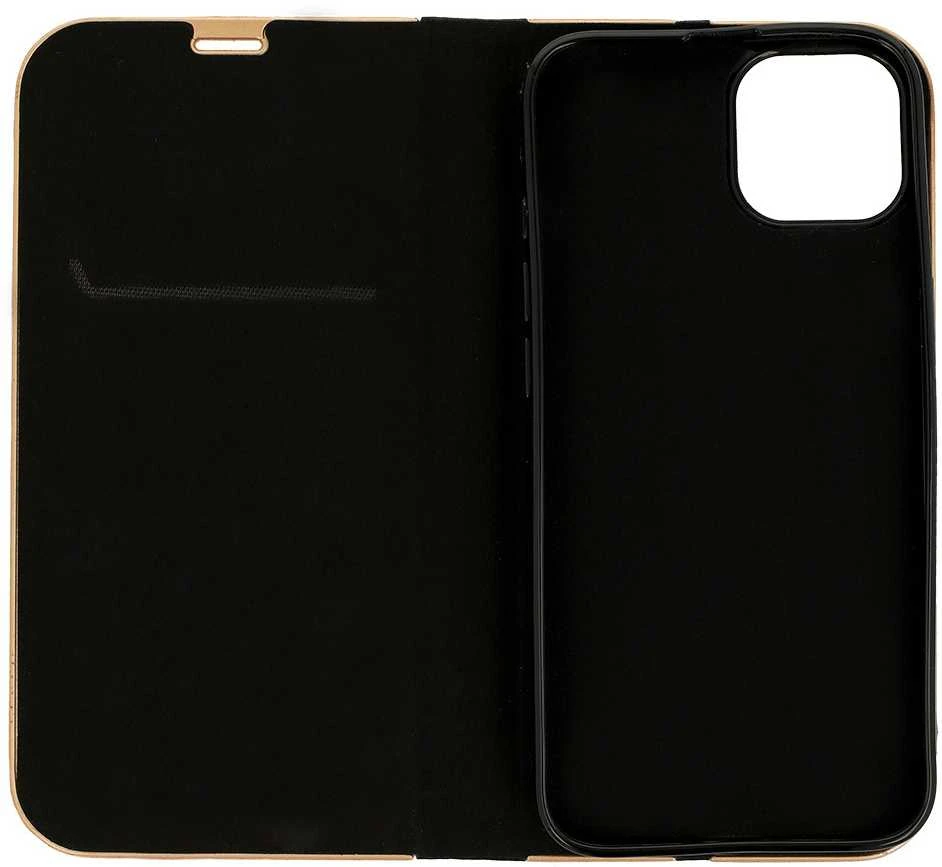 Fusion Accessories Topt Book dėklas su rėmeliu skirtas Iphone 13 Pro Max juodos spalvos