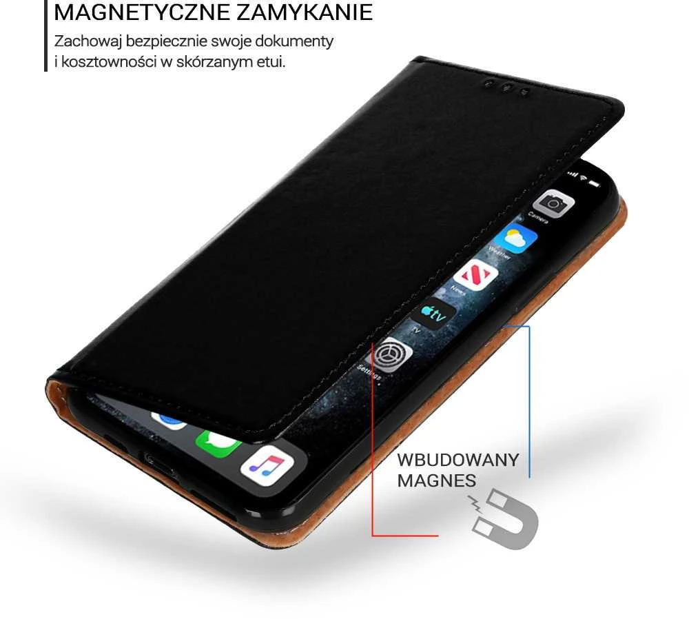 Fusion Accessories Topt Book Special dėklas skirtas Samsung Galaxy S24 Plus juodos spalvos