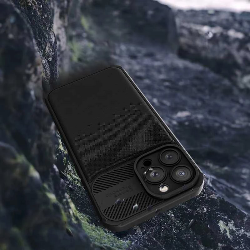 Toptel Topt Camera Protected dėklas skirtas Xiaomi Redmi Note 13 4G juodos spalvos