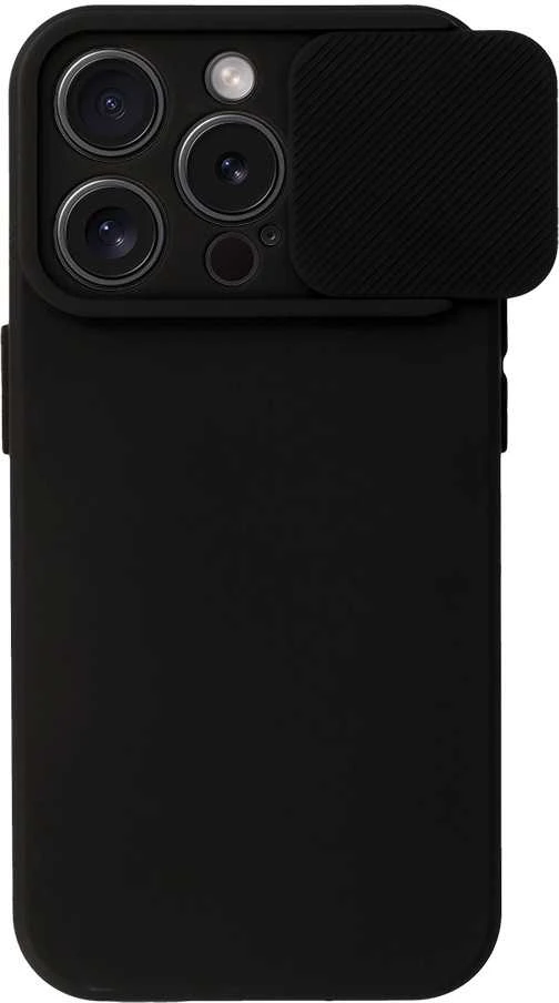 Toptel Topt Camshield Soft dėklas skirtas iPhone 15 Pro juodos spalvos