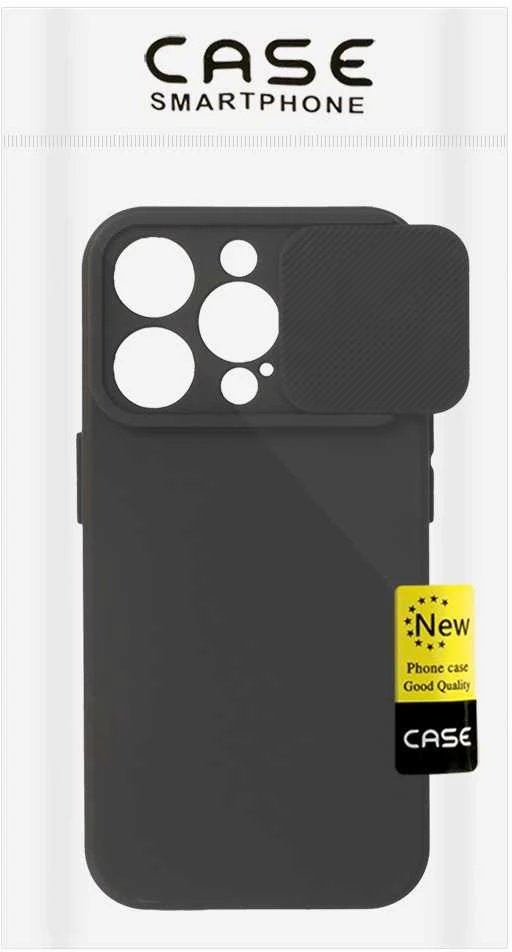 Toptel Topt Camshield Soft dėklas skirtas iPhone 15 Pro juodos spalvos