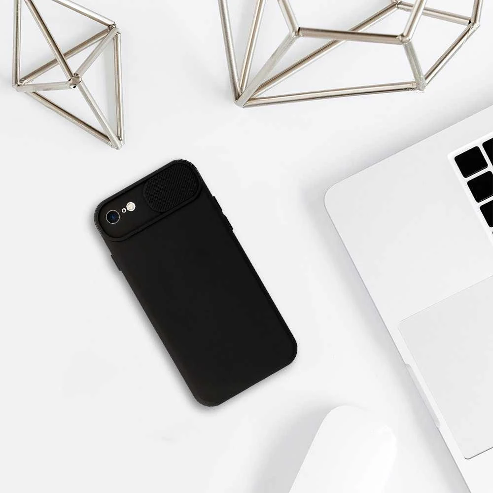 Fusion Accessories Topt Camshield Soft dėklas skirtas Apple iPhone 7 Plus/8 Plus juodos spalvos