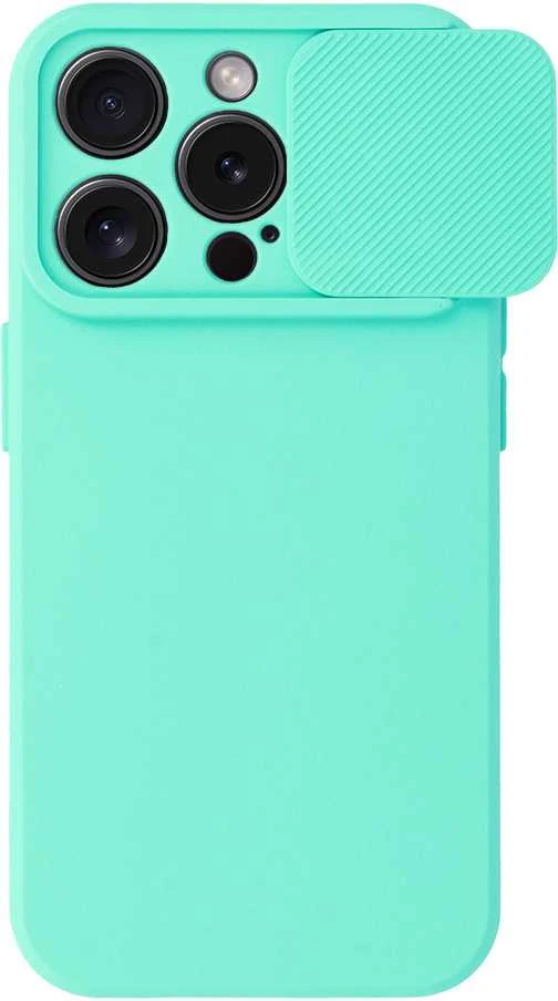 Toptel Topt Camshield Soft dėklas skirtas Apple iPhone 15 Pro Max mėtų spalvos