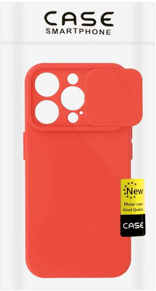 Fusion Accessories Topt Camshield Soft dėklas skirtas Apple iPhone 15 Pro Raudona