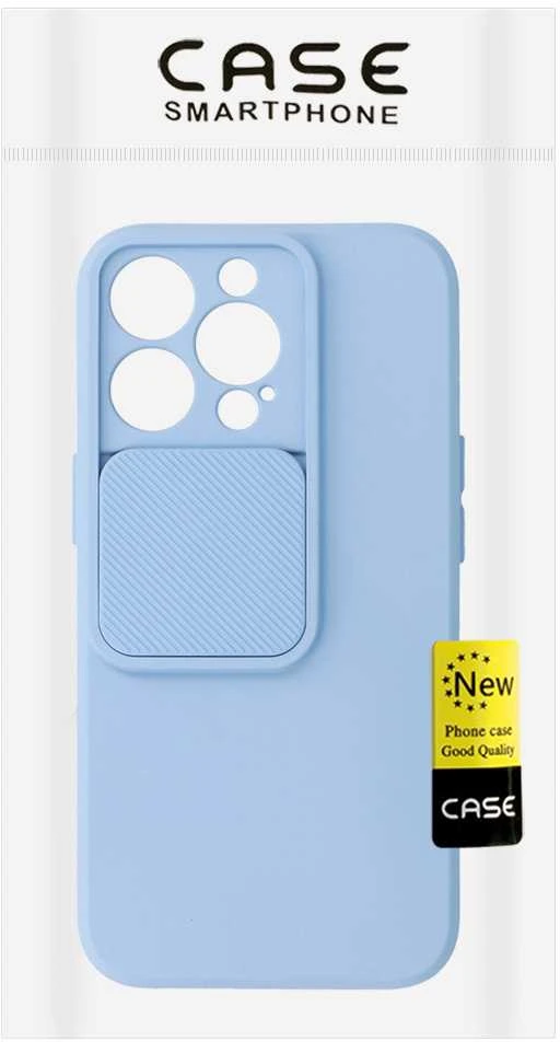 Fusion Accessories Topt Camshield Soft dėklas skirtas Apple iPhone 13 Pro Light mėlynos spalvos