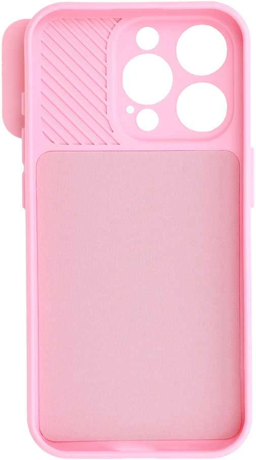 Fusion Accessories Topt Camshield Soft dėklas skirtas Apple iPhone 15 Pro Light rožinės spalvos