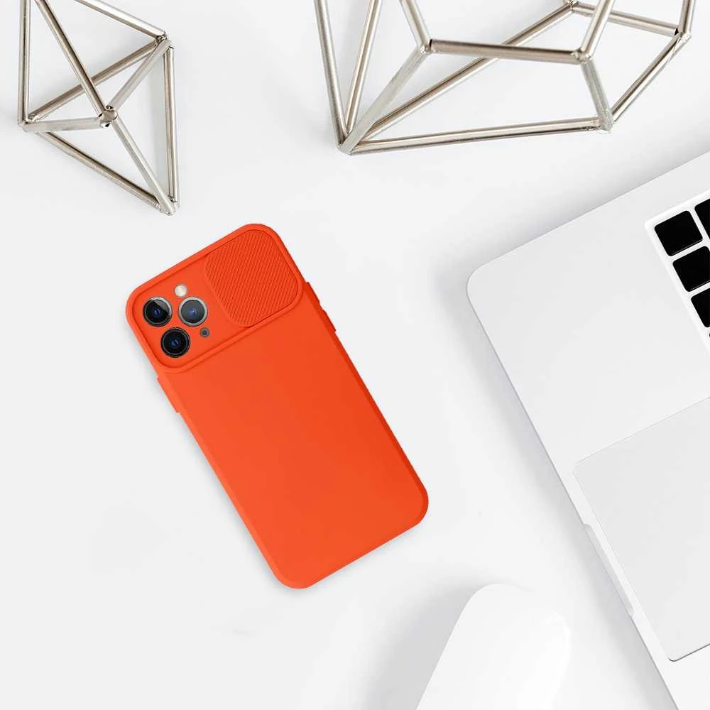 Toptel Topt Camshield Soft dėklas skirtas Apple iPhone 11 Pro oranžinės spalvos