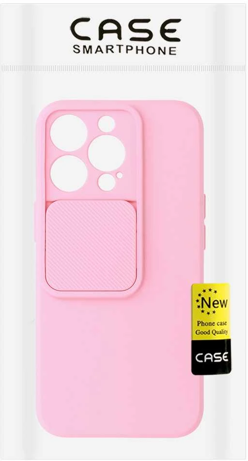 Fusion Accessories Topt Camshield Soft dėklas skirtas Apple iPhone 13 Pro Light rožinės spalvos