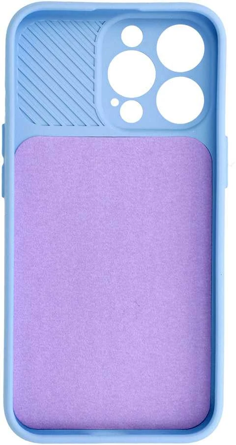 Fusion Accessories Topt Camshield Soft dėklas skirtas Apple iPhone 13 Pro Light mėlynos spalvos
