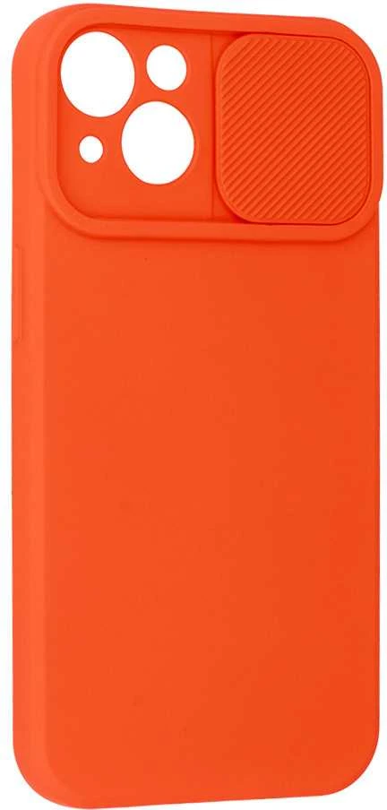 Fusion Accessories Topt Camshield Soft dėklas skirtas Apple iPhone 14 oranžinės spalvos