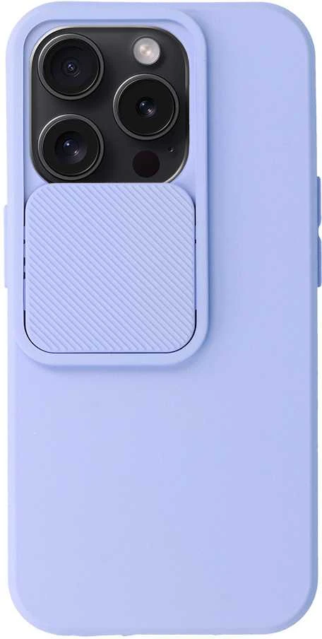 Fusion Accessories Topt Camshield Soft dėklas skirtas Apple iPhone 15 Pro Light violetinės spalvos
