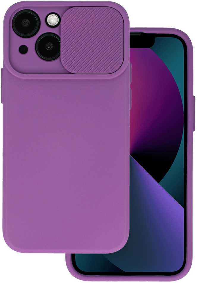 iLike Topt Camshield Soft dėklas skirtas Apple iPhone 14 Pro Max violetinės spalvos