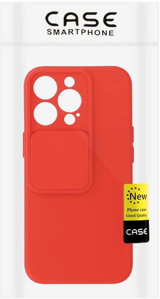 Fusion Accessories Topt Camshield Soft dėklas skirtas Apple iPhone 13 Pro Max Raudona