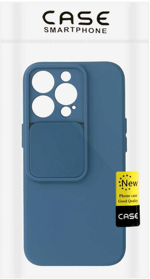Fusion Accessories Topt Camshield Soft dėklas skirtas Apple iPhone 13 Pro Max mėlynos spalvos