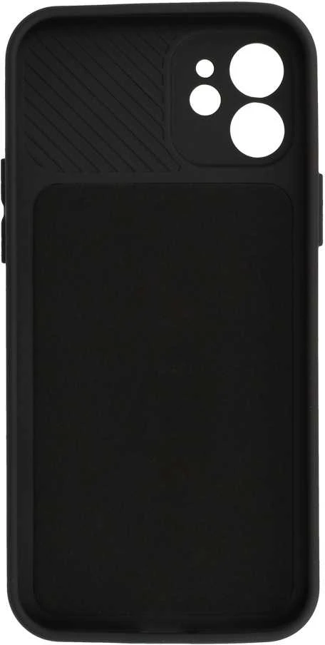 Dėklas Topt Camshield Soft skirtas Apple iPhone 12 juodos spalvos