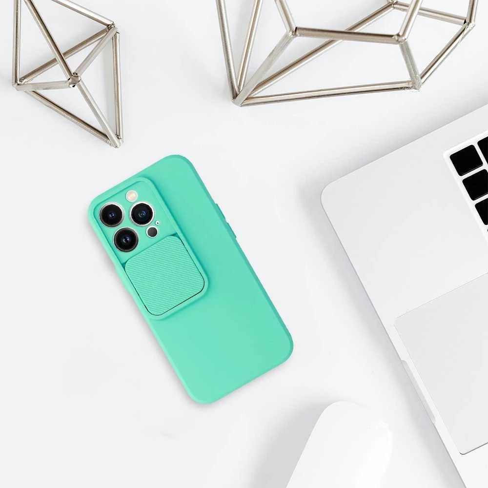 Fusion Accessories Topt Camshield Soft dėklas skirtas Apple iPhone 13 Pro mėtų spalvos