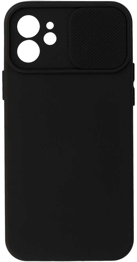Dėklas Topt Camshield Soft skirtas Apple iPhone 12 juodos spalvos