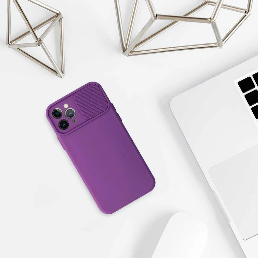 Dėklas Topt Camshield Soft skirtas Apple iPhone 11 Pro violetinės spalvos