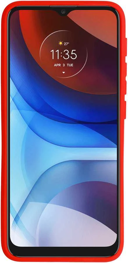 Fusion Accessories Topt Camshield Soft dėklas skirtas Motorola Moto E7 Power/E7i Power Raudona