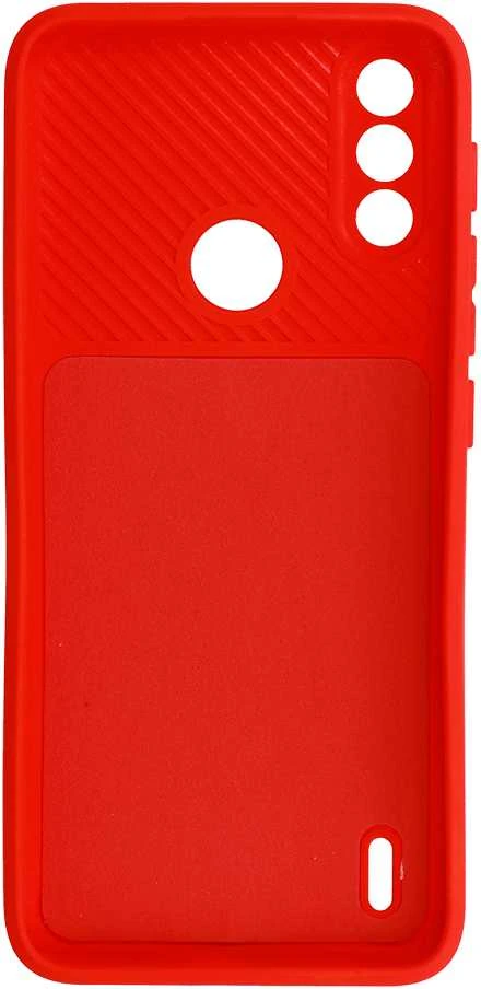 Fusion Accessories Topt Camshield Soft dėklas skirtas Motorola Moto E7 Power/E7i Power Raudona