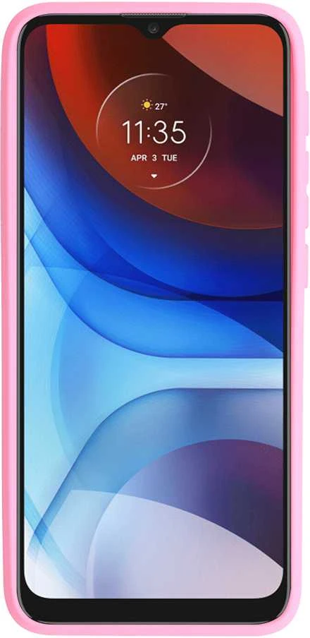 Fusion Accessories Topt Camshield Soft dėklas skirtas Motorola Moto E7 Power/E7i Power Light rožinės spalvos