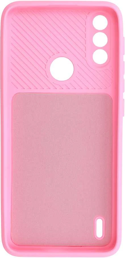 Fusion Accessories Topt Camshield Soft dėklas skirtas Motorola Moto E7 Power/E7i Power Light rožinės spalvos