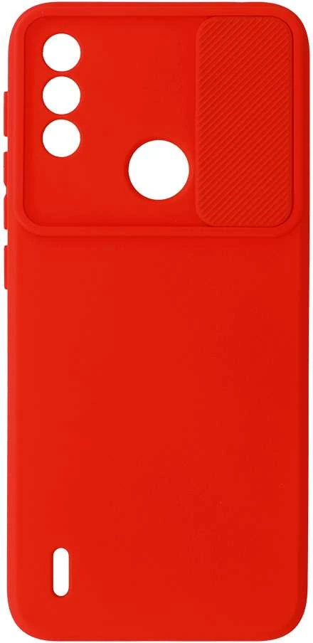 Fusion Accessories Topt Camshield Soft dėklas skirtas Motorola Moto E7 Power/E7i Power Raudona
