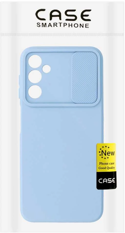Fusion Accessories Topt Camshield Soft dėklas skirtas Samsung Galaxy A14 4G/5G Light mėlynos spalvos