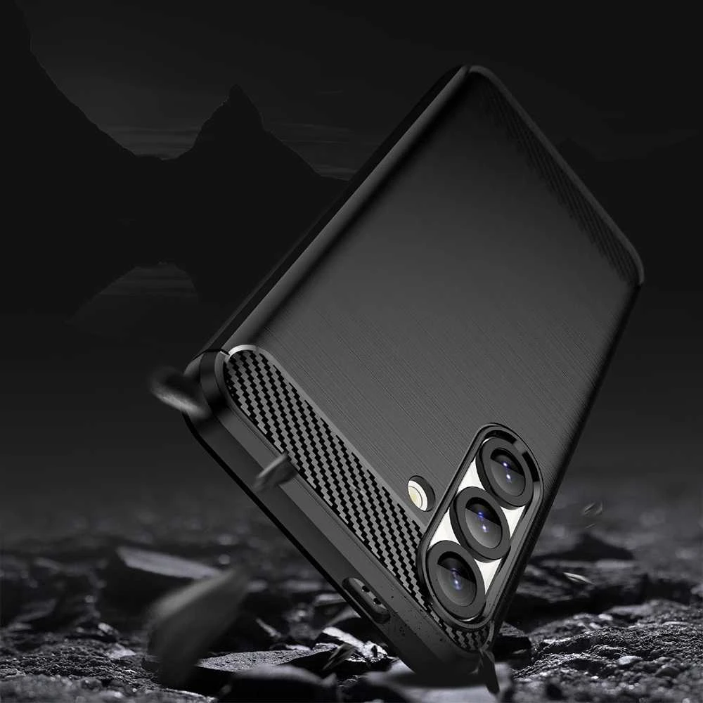Toptel Topt Carbon dėklas skirtas Huawei P30 Lite juodos spalvos