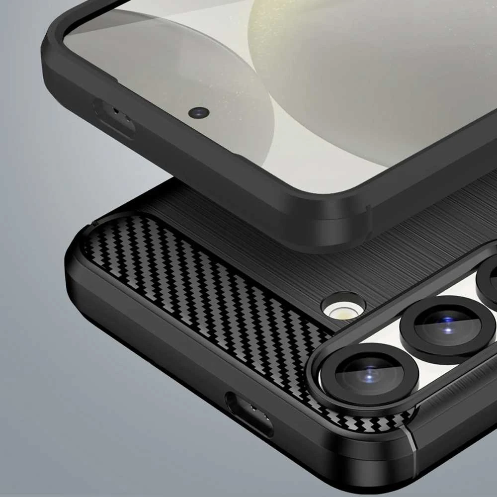 Fusion Accessories Topt Carbon dėklas skirtas Oppo Reno 12 F 5G juodos spalvos