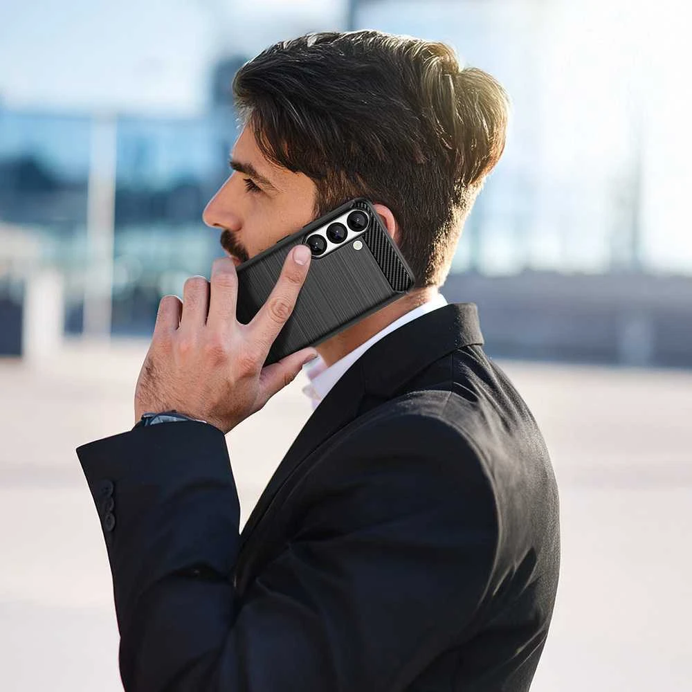 Toptel Topt Carbon dėklas skirtas Samsung Galaxy M15 5G juodos spalvos