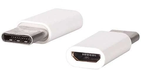 Topt Charger adapter – Micro USB į Type C – baltos spalvos