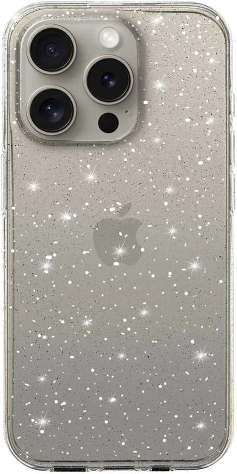 Toptel Topt Crystal Glitter dėklas skirtas Apple iPhone 15 Pro Max sidabro spalvos