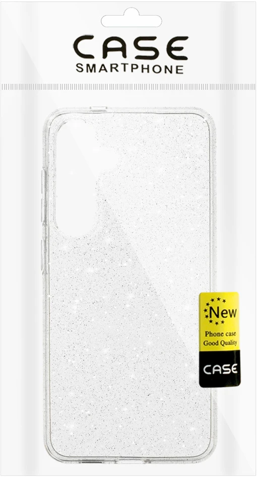 Toptel Krištolinis blizgučių dėklas, skirtas „Samsung Galaxy S25 Sidabrinis“