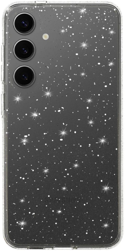 Toptel Krištolinis blizgučių dėklas, skirtas „Samsung Galaxy S25 Sidabrinis“