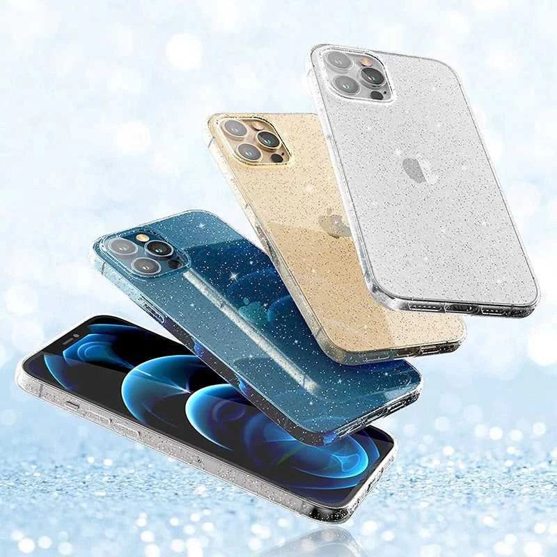 Toptel Topt Crystal Glitter dėklas skirtas Samsung Galaxy A35 5G sidabro spalvos