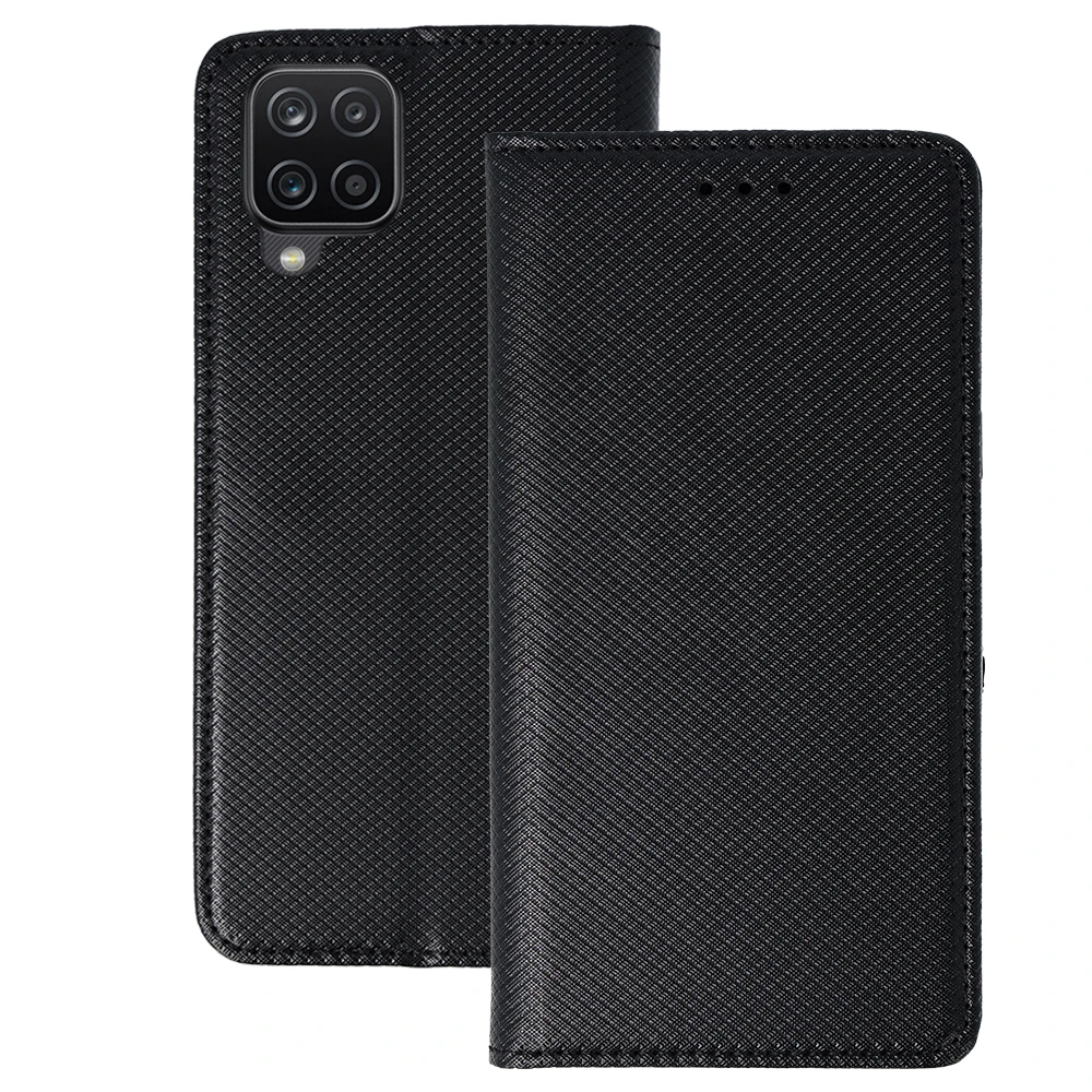 Fusion Accessories Smart Book MAGNET Dėklas skirtas Samsung Galaxy A12 juodos spalvos