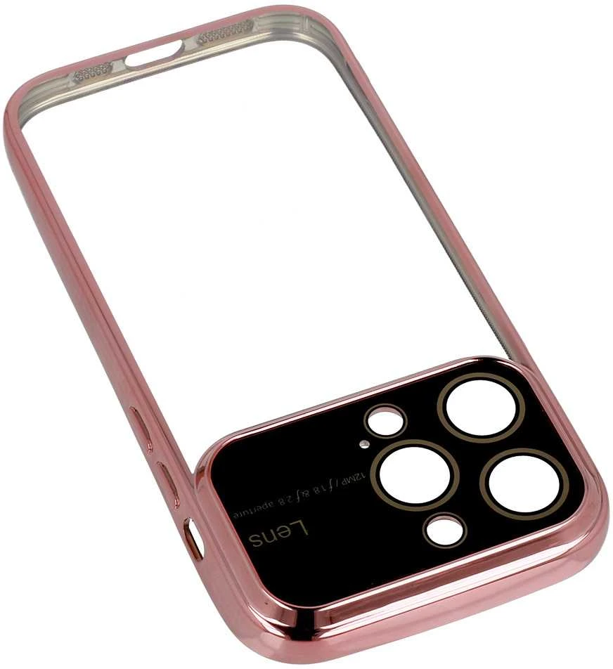 Fusion Accessories Topt Electro Lens dėklas skirtas Apple iPhone 14 rožinio aukso spalvos