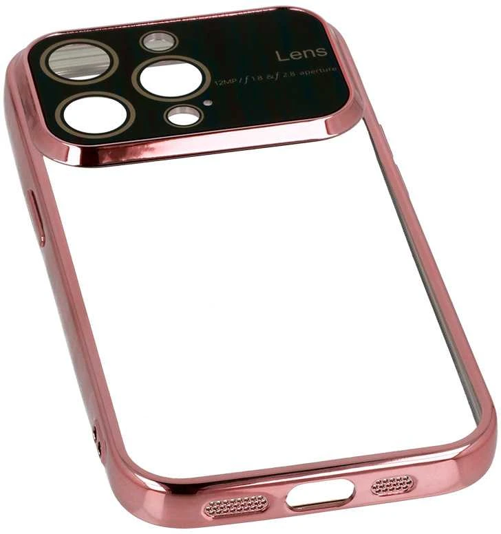 Fusion Accessories Topt Electro Lens dėklas skirtas Xiaomi Redmi Note 12 5G/Poco X5 rožinio aukso spalvos