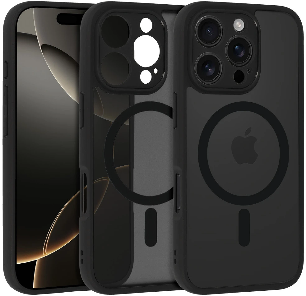 Dėklas Fusion Accessories Full Matte Mag Cover skirtas Samsung Galaxy S25 FE juodos spalvos