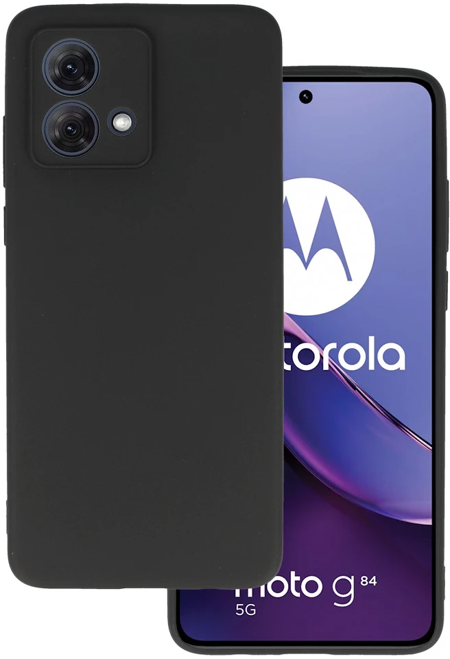 Back Dėklas Matinis for MOTOROLA MOTO G84 5G juodos spalvos