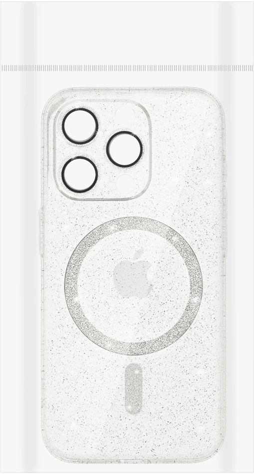 Oem Glitter Magsafe Dėklas skirtas Apple iPhone 14 Pro transparent