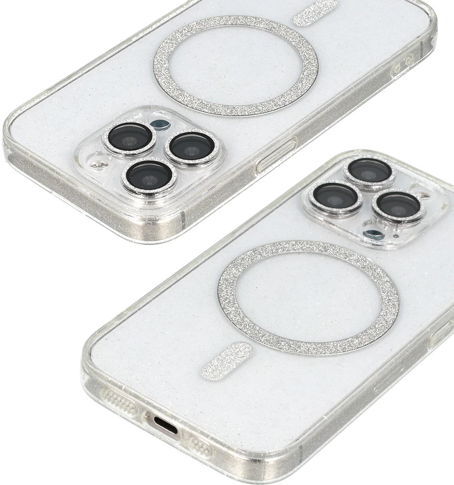 Oem Glitter Magsafe Dėklas skirtas Apple iPhone 14 Pro transparent