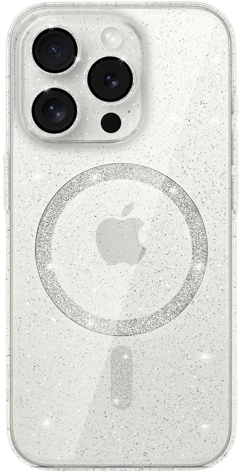 Oem Glitter Magsafe Dėklas skirtas Apple iPhone 14 Pro transparent