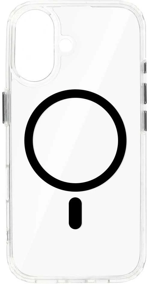 Fusion Accessories Topt Blizgus Magsafe skaidrus dėklas skirtas iPhone 16 juodos spalvos