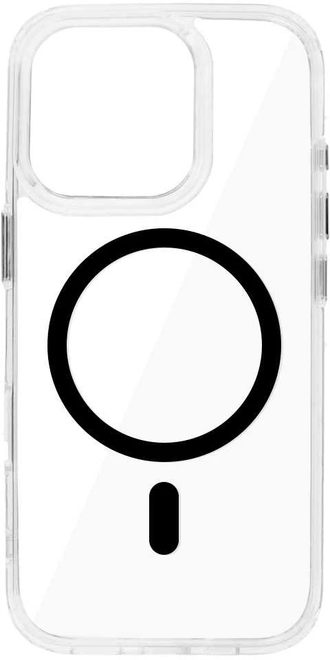 Fusion Accessories Topt Blizgus Magsafe skaidrus dėklas skirtas iPhone 16 Pro Max juodos spalvos