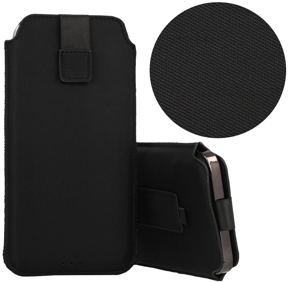 Fusion Accessories HIT Pouch Dėklas (Dydis XXL), skirtas Samsung S25 Ultra/S24 Ultra/M35/M23/A16 5G/Xiaomi Redmi 14C dizainas 1 juodas