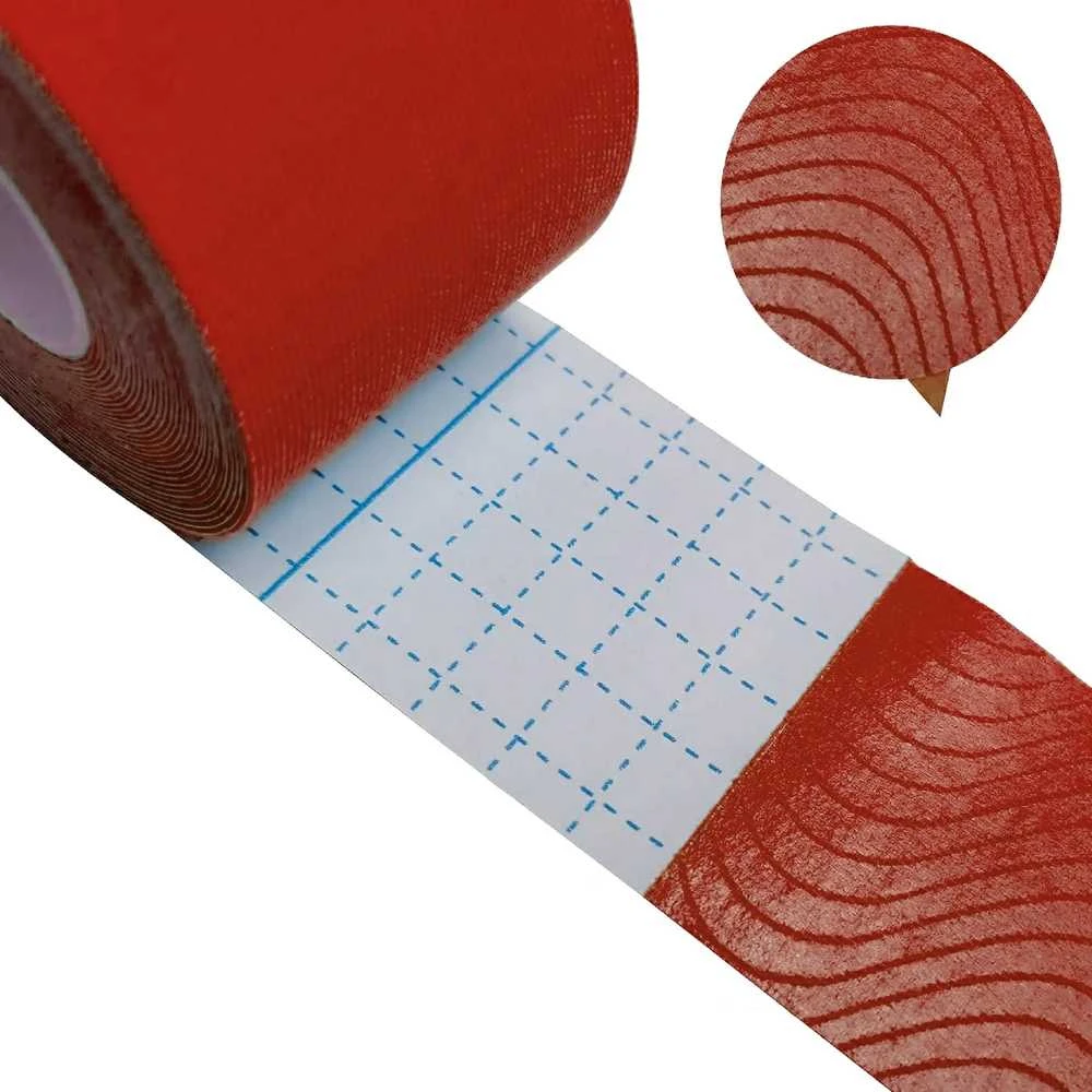 Fusion Accessories Topt Kineziologinis pleistras, 5 cm x 5 m raudonos spalvos